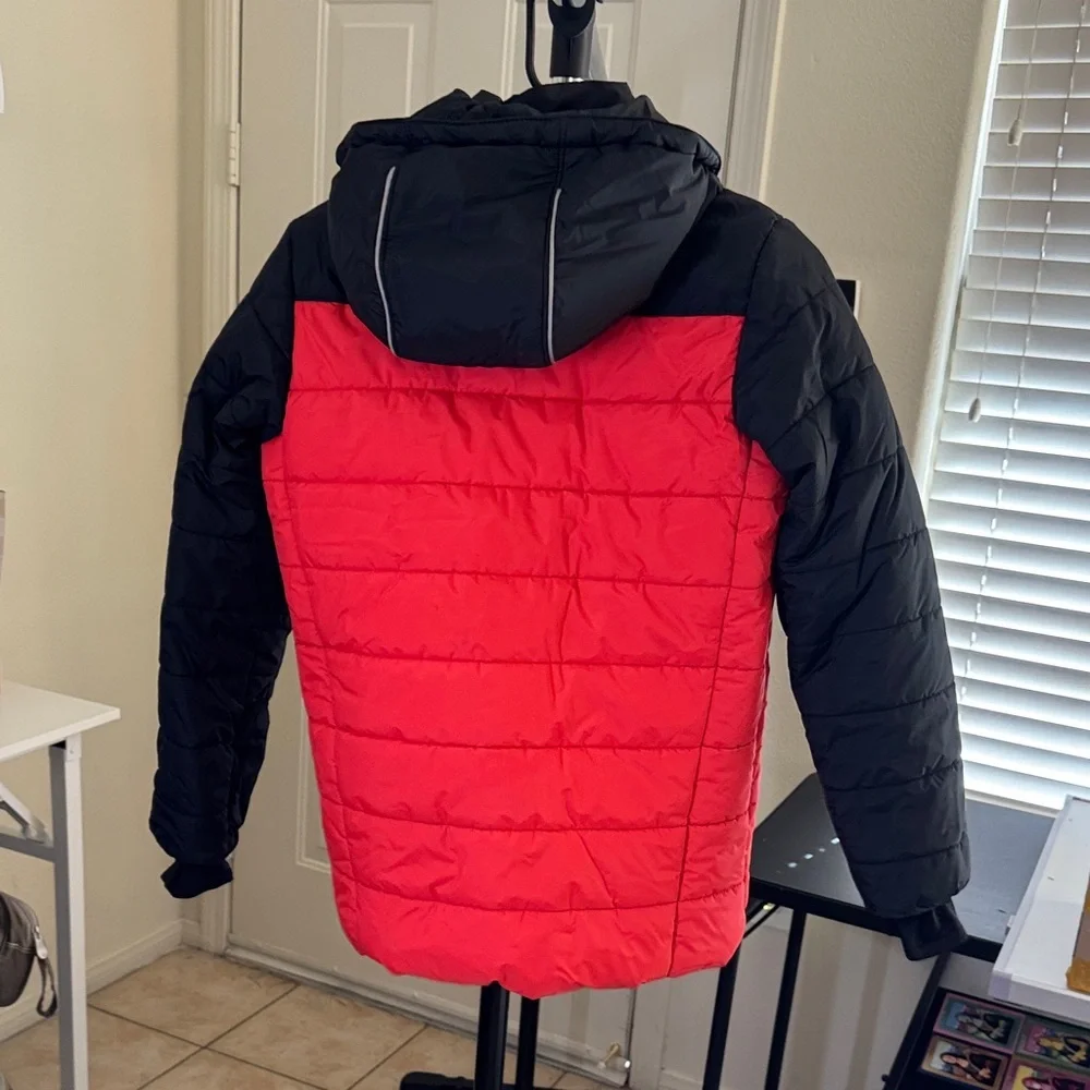 Kamik Kids Puffer Jacket in Red and Black